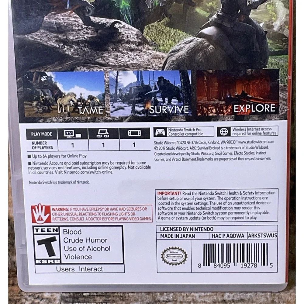 ARK: Survival Evolved Nintendo Switch